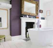 Виолетовият цвят в интериора на банята