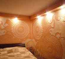 Красивата декорация на стените в спалнята