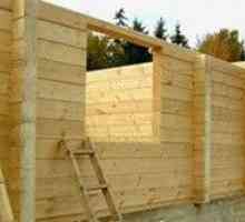 Ние изграждаме една къща със собствените си ръце от бара: монтаж ред и съединителни стени