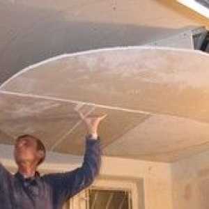 Как да се подгъва на таван гипсокартон