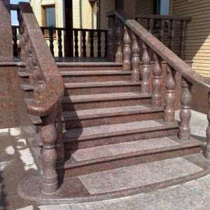 Производство на бетонови стълби към верандата