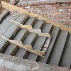 Производство на бетон стълби вход