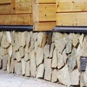 Технология изолация дървена къща извън фундамента